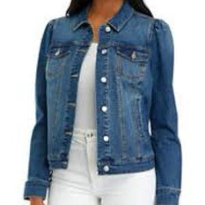 Crown and Ivy Puff sleeve denim jacket L
